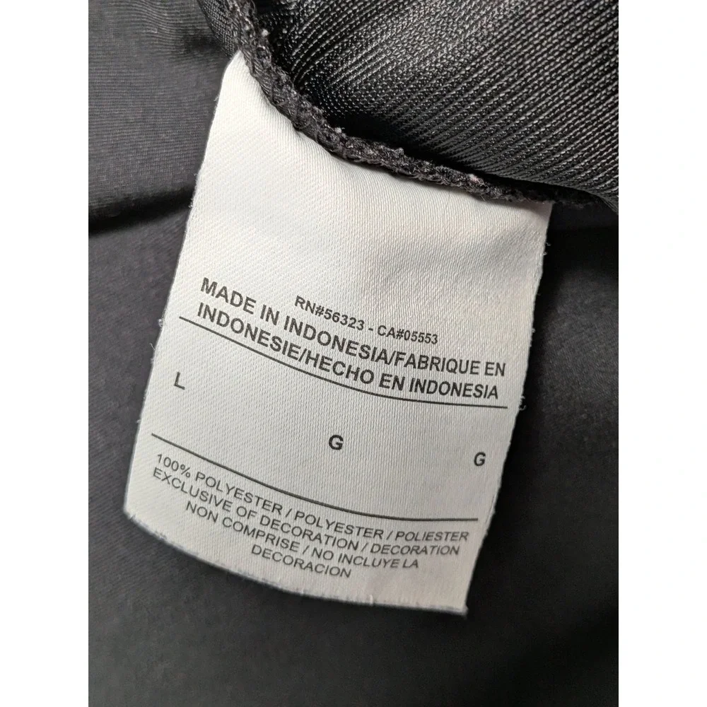 Nike Men's Track Pants Black L DRI-FIT Polyester Moisture-Wicking Activewear Zip